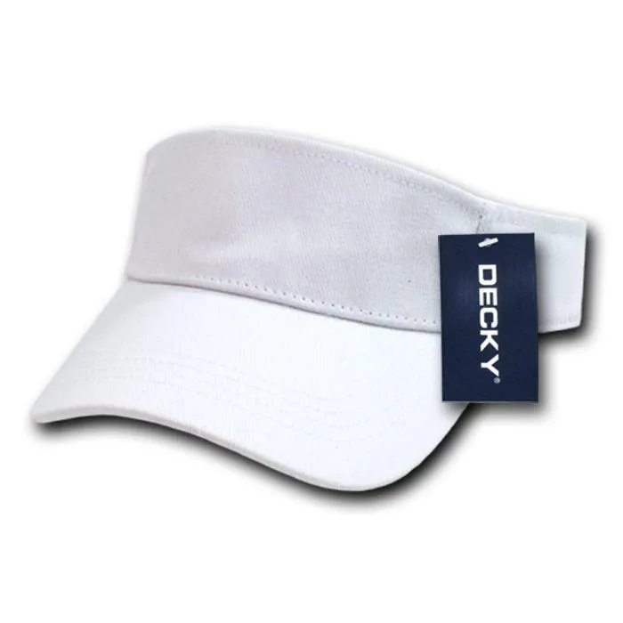 1 Dozen Decky Golf Tennis Summer Sun Visor Visors 100% Cotton Kids Boys Girls