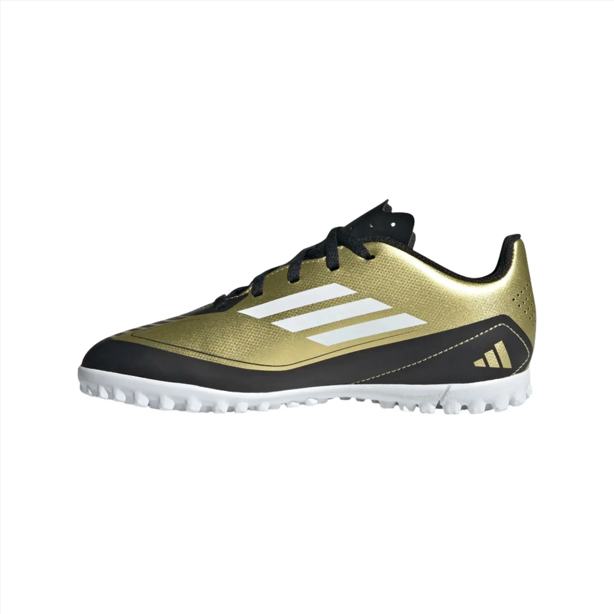 Adidas Junior Turf Boot F50 Club J Messi Gold/White/Black