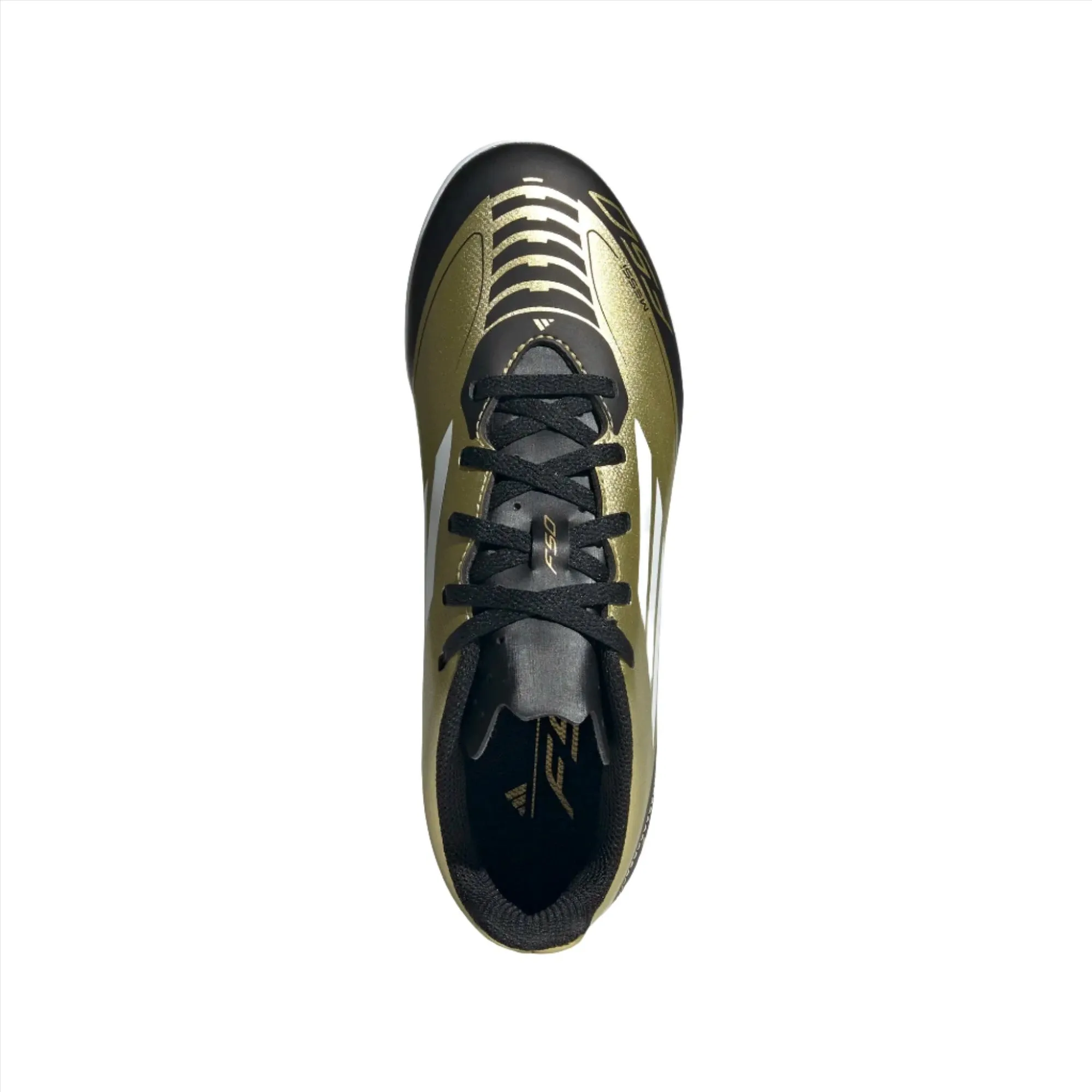 Adidas Junior Turf Boot F50 Club J Messi Gold/White/Black