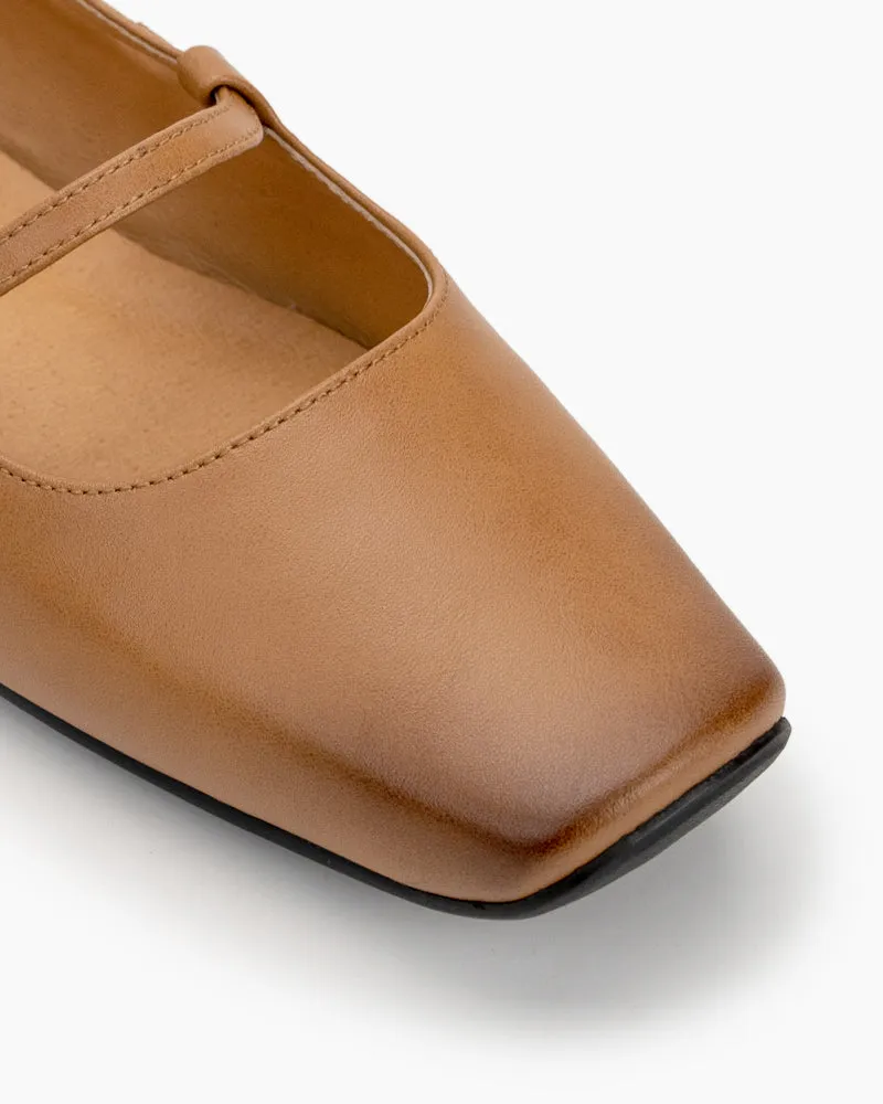 (Clean Up - US 8.5) Comfort Slip on Flat Ballerina Square Toe Ballet Loafers