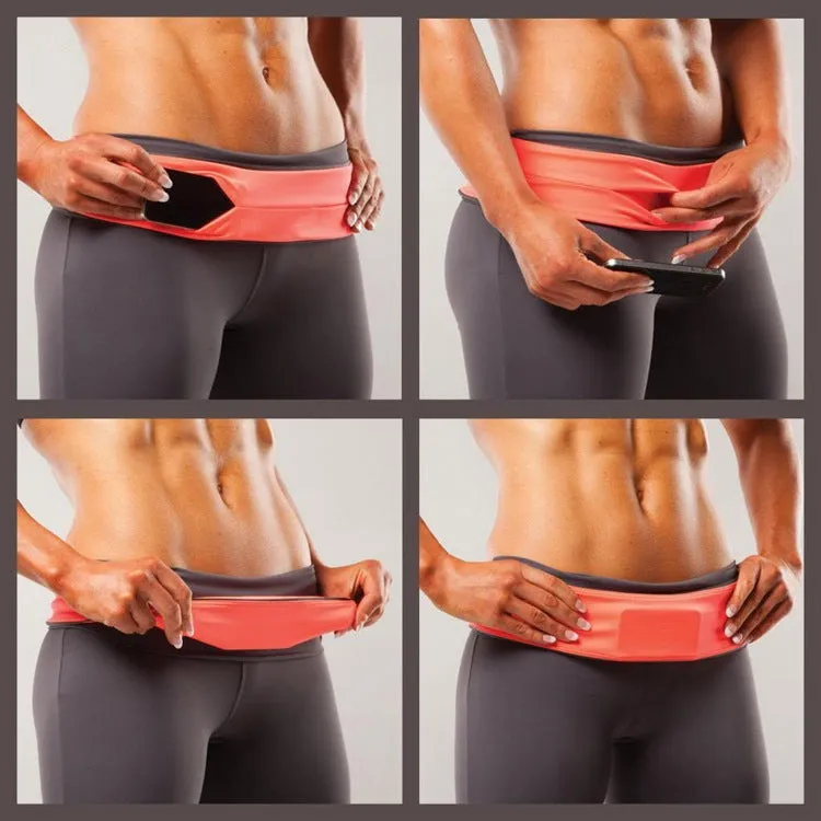Invisible Running Waist Bag Outdoor Sport Mobile Phone Bag, Size: M(Black)