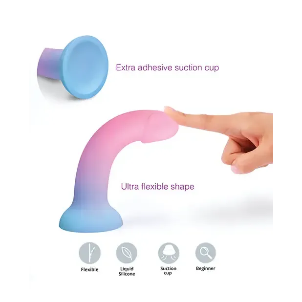 Love to Love Dildolls Utopia 7 in. Silicone Dildo Gradient Pastels