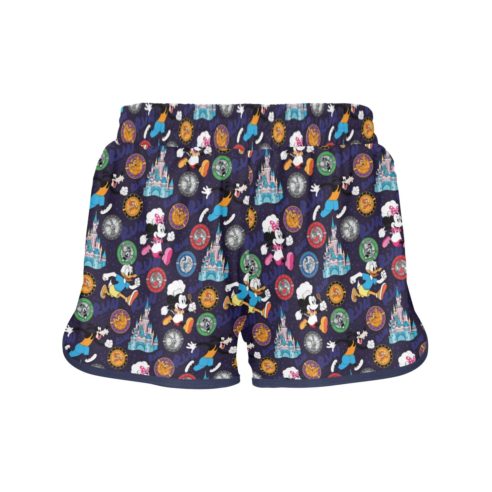 Mickey Wine And Dine Race Women's Athletic Sports Shorts