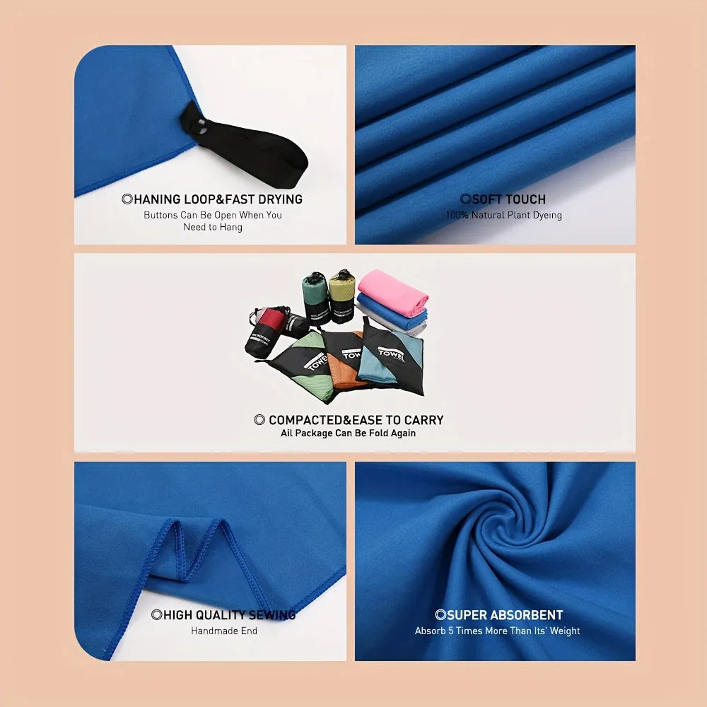 Quickdry Microfiber Beach Towel  Ideal for Yoga Camping Bathroom