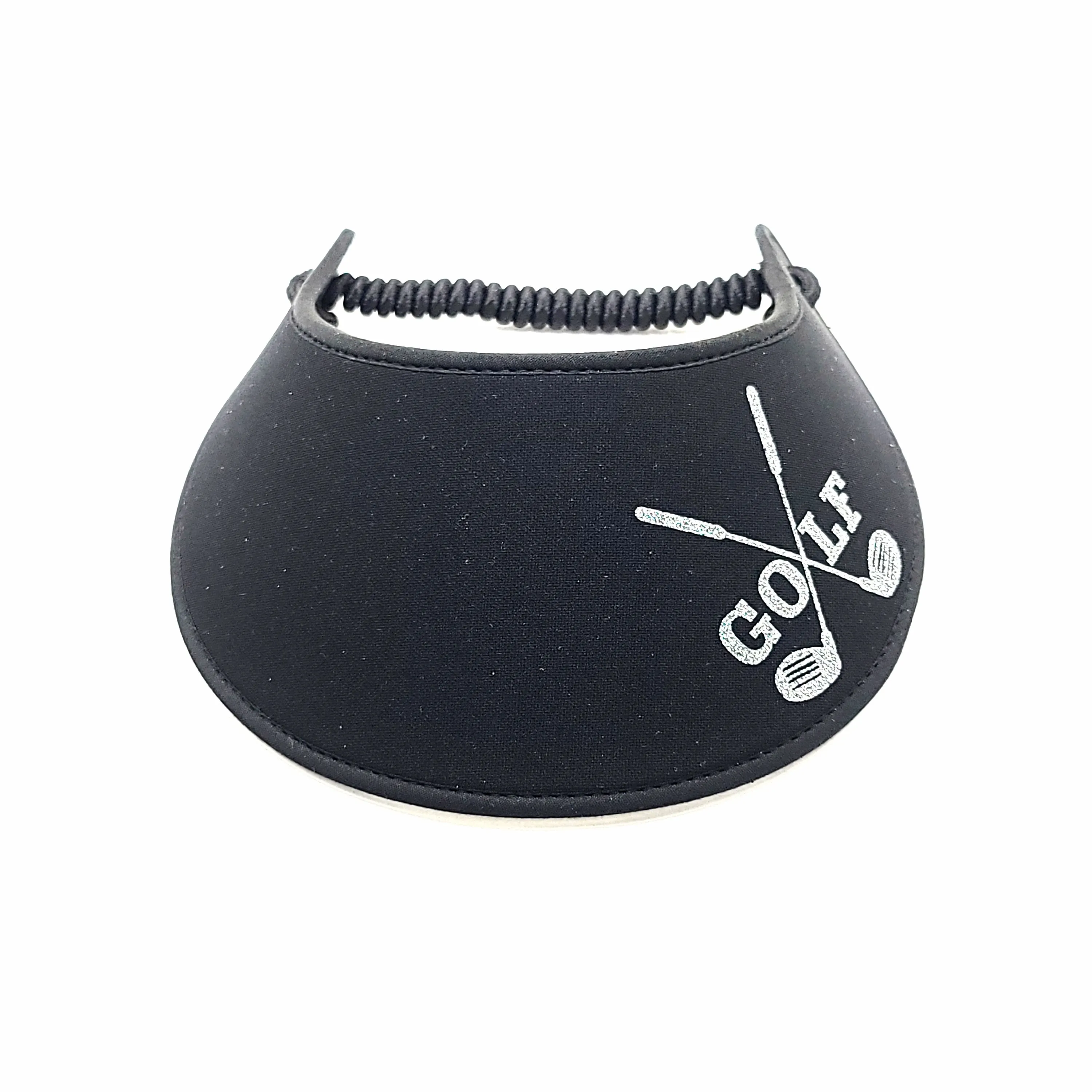 Trimmed Glitter Patterns Sports Foam Sun Visor