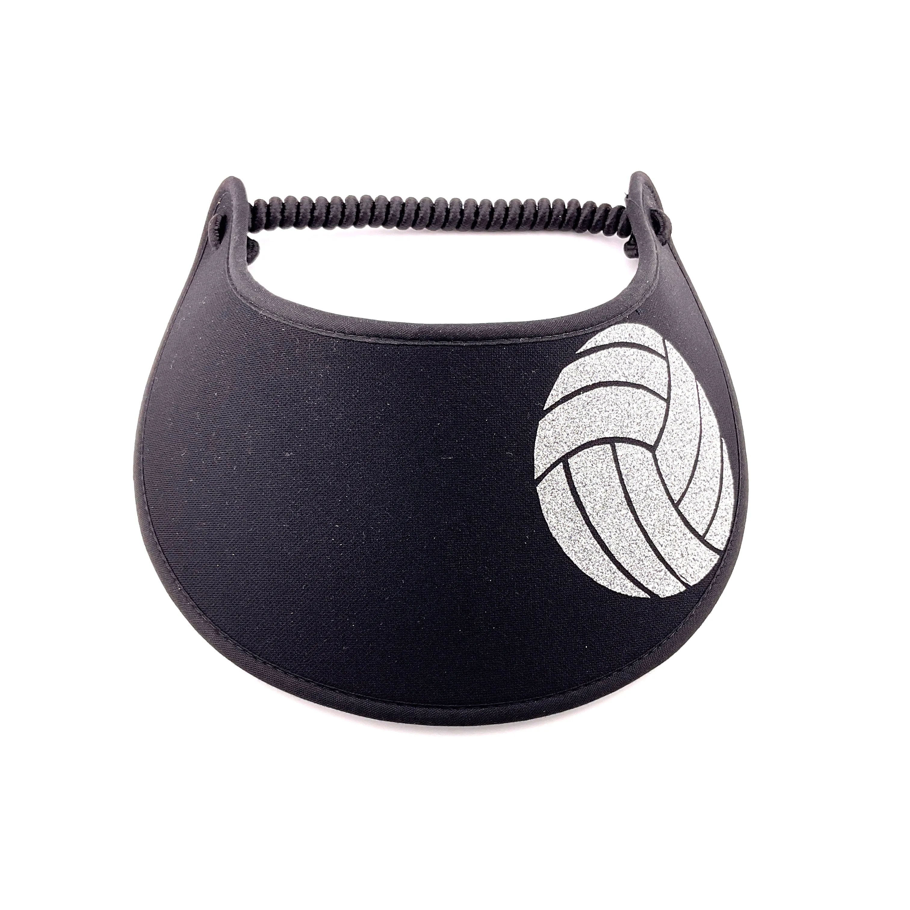 Trimmed Glitter Patterns Sports Foam Sun Visor