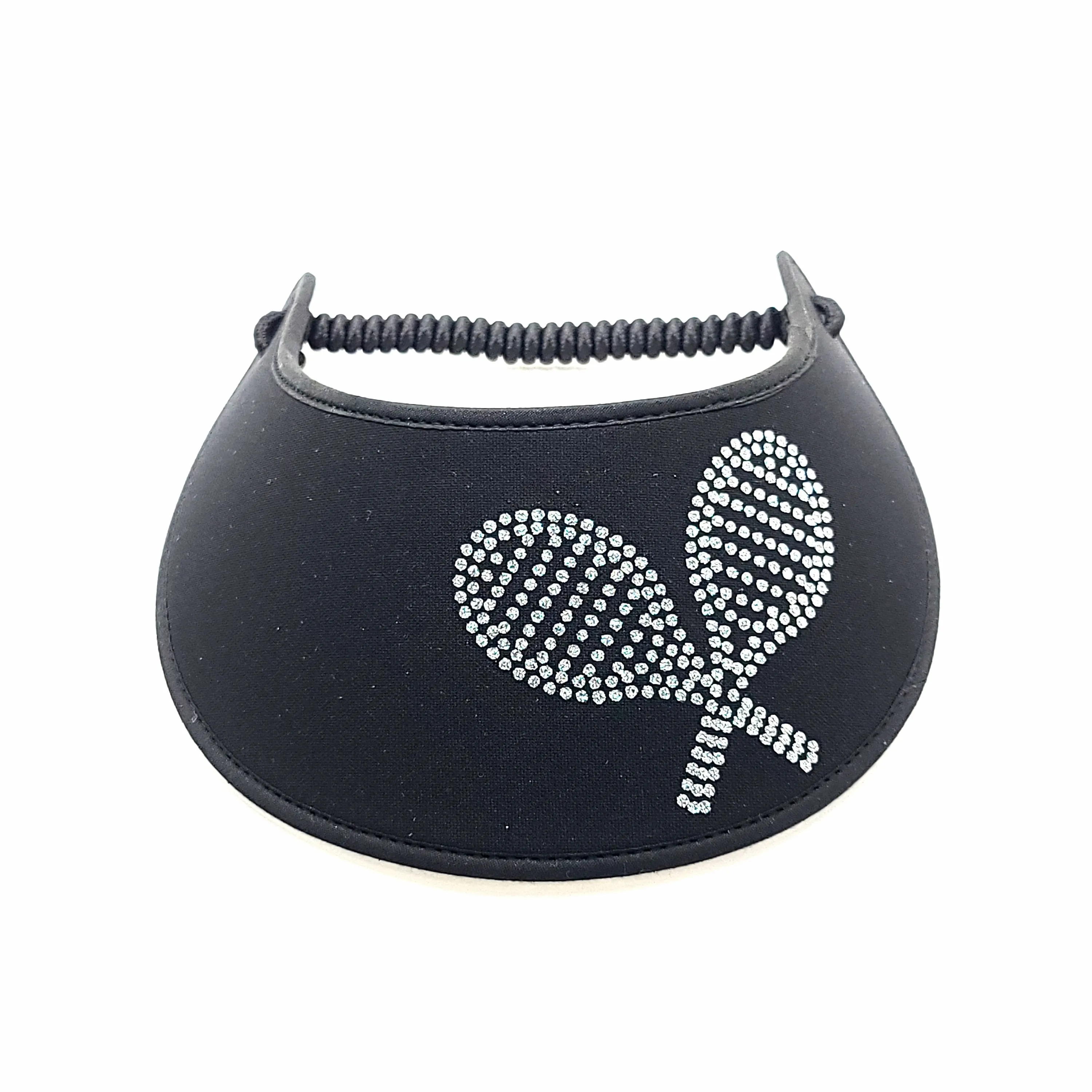 Trimmed Glitter Patterns Sports Foam Sun Visor