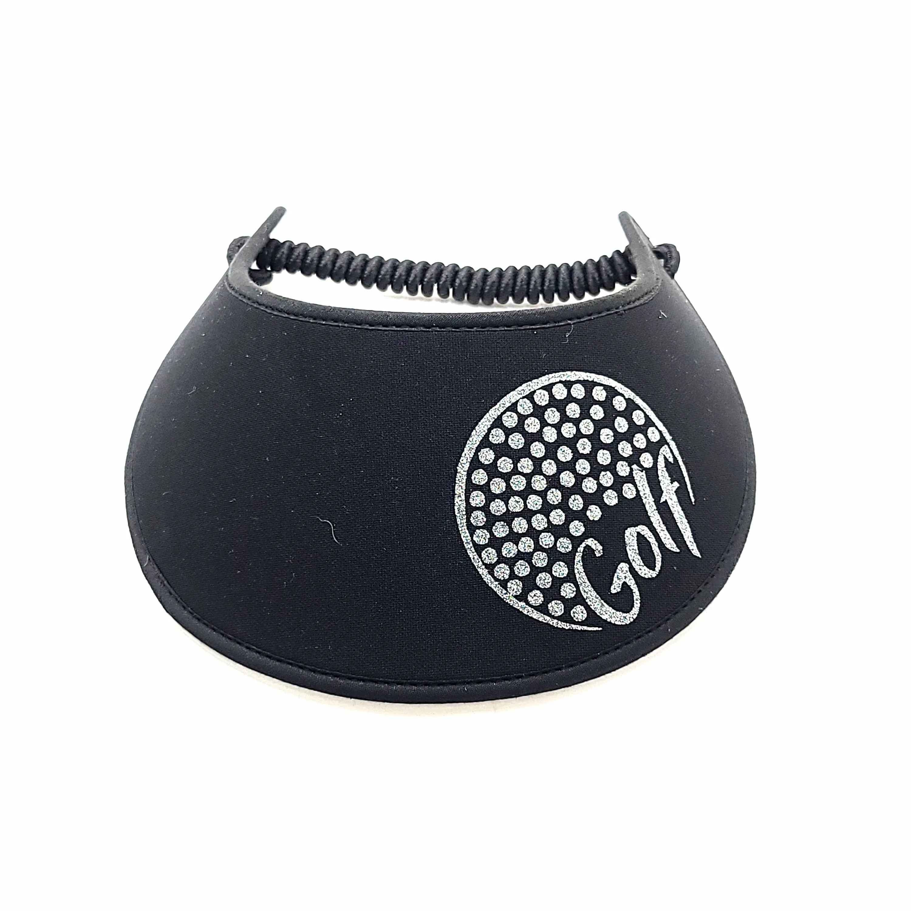 Trimmed Glitter Patterns Sports Foam Sun Visor