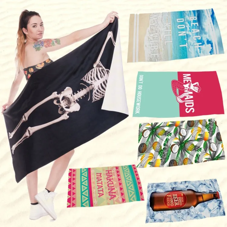 TWA34152 Active Printed Beach Towel Fashion 3D Digital Printed Bath Towel