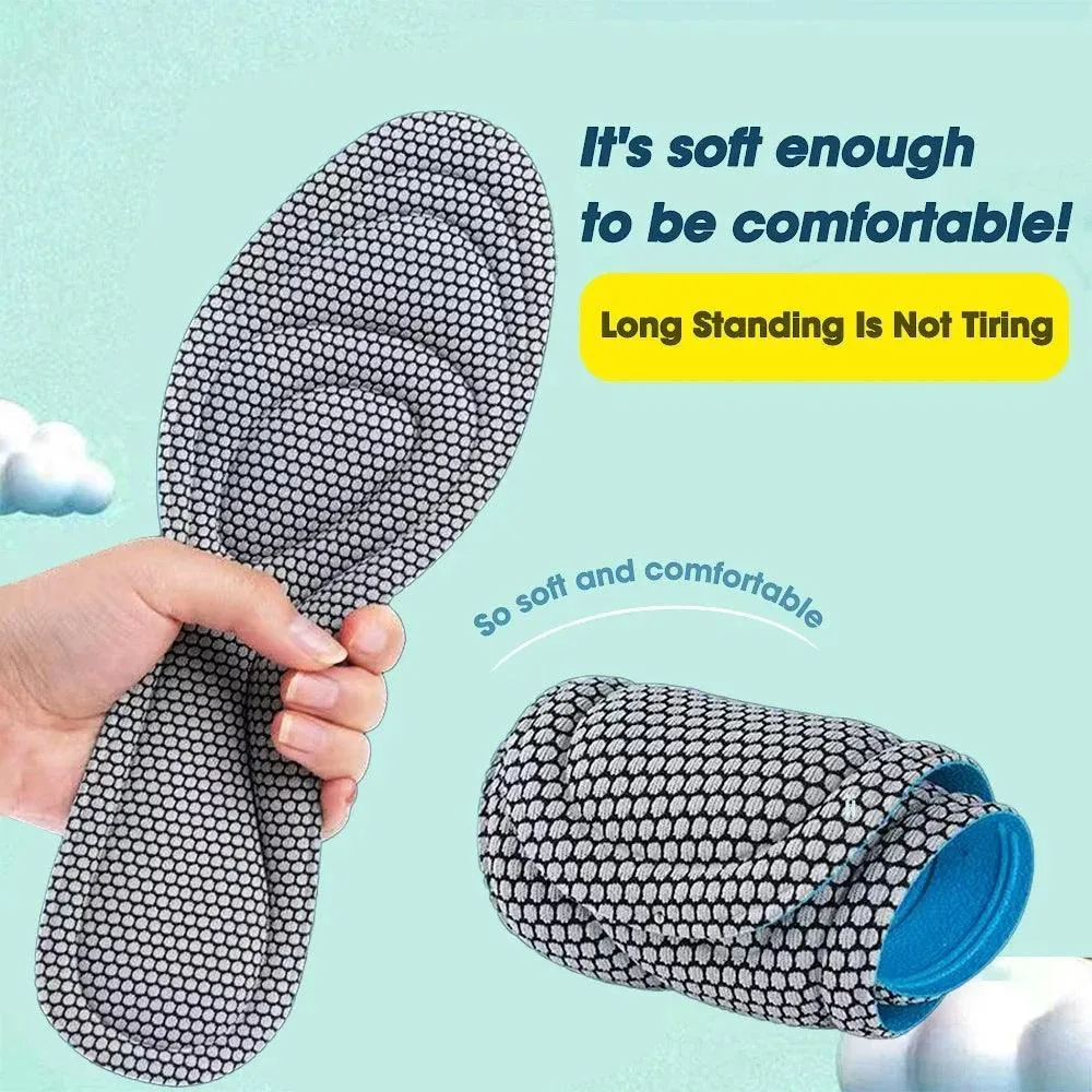 Ultimate Comfort Orthotic Insoles with Memory Foam & Moisture Control for Active Lifestyles